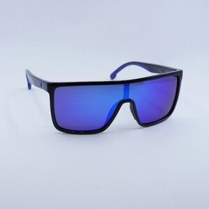 Carrera CARRERA 8060/S 0D51Z0 Sunglasses Black Shield Frame, Blue Mirror Lenses